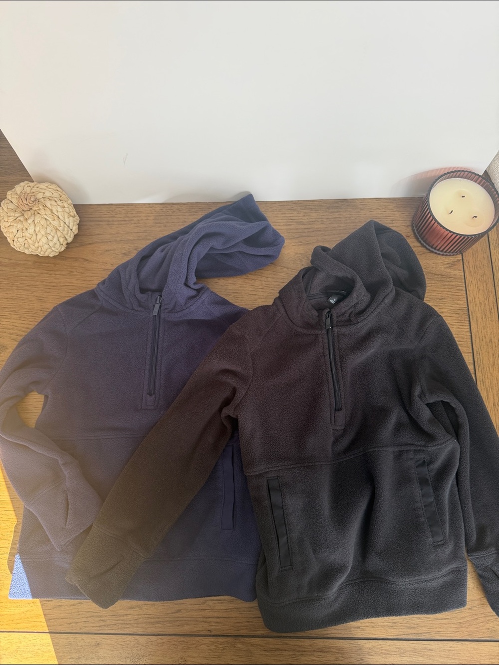 all in motion Kids Half-Zip Hooded Fleece - Navy and Black